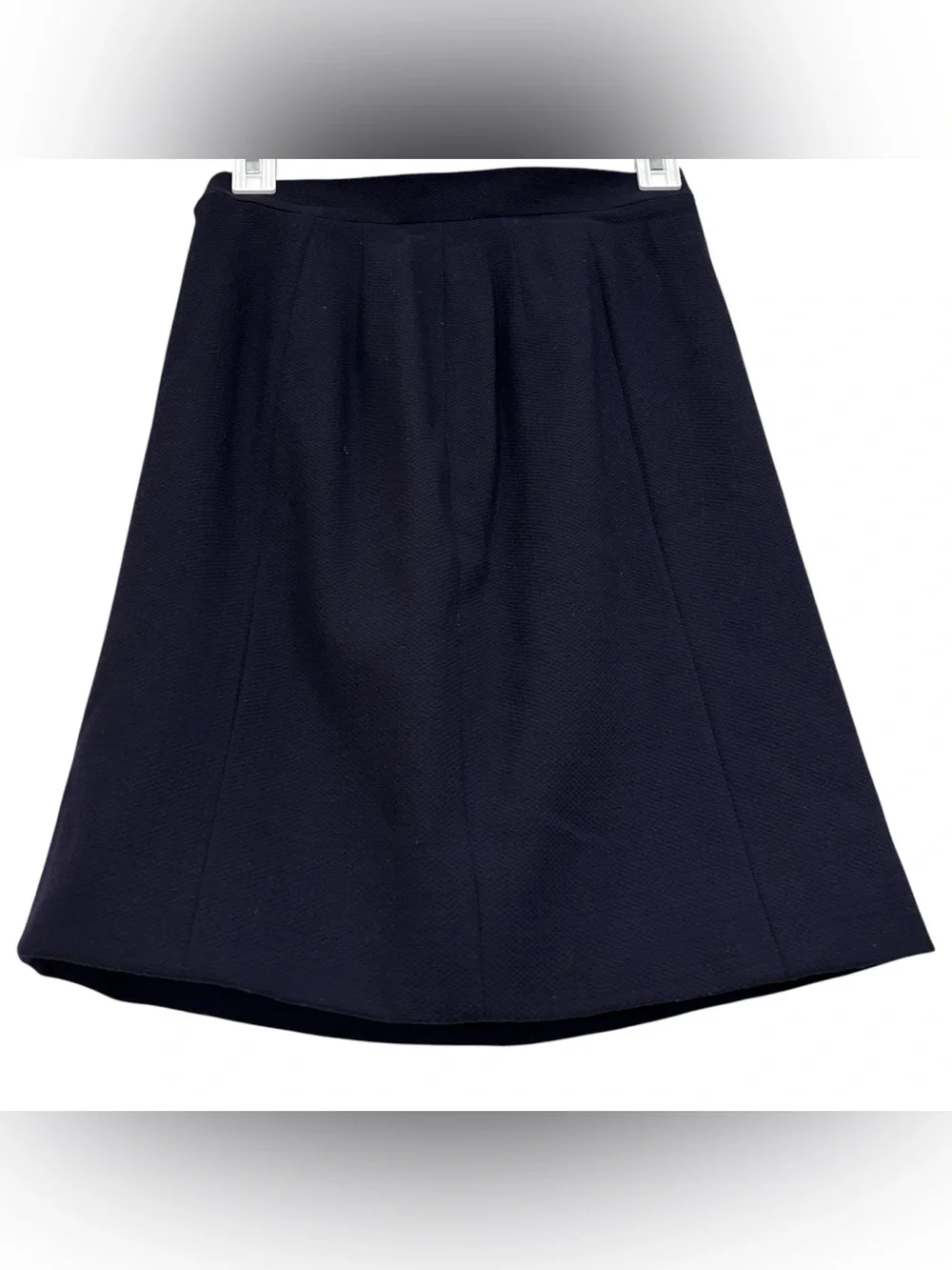 Chanel Authentic Dark Navy Blue Vintage 100% Wool Skirt Size 36 or US 4/6